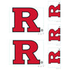 Rutgers Scarlet Knights - 5 Logo Minis (Mixed Sizes) - Official NCAA - Reusable Vinyl Decals Fathead