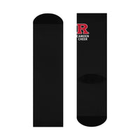 Cushioned Crew Socks — Camden Cheer R Logo Athletic Socks  All Over Prints