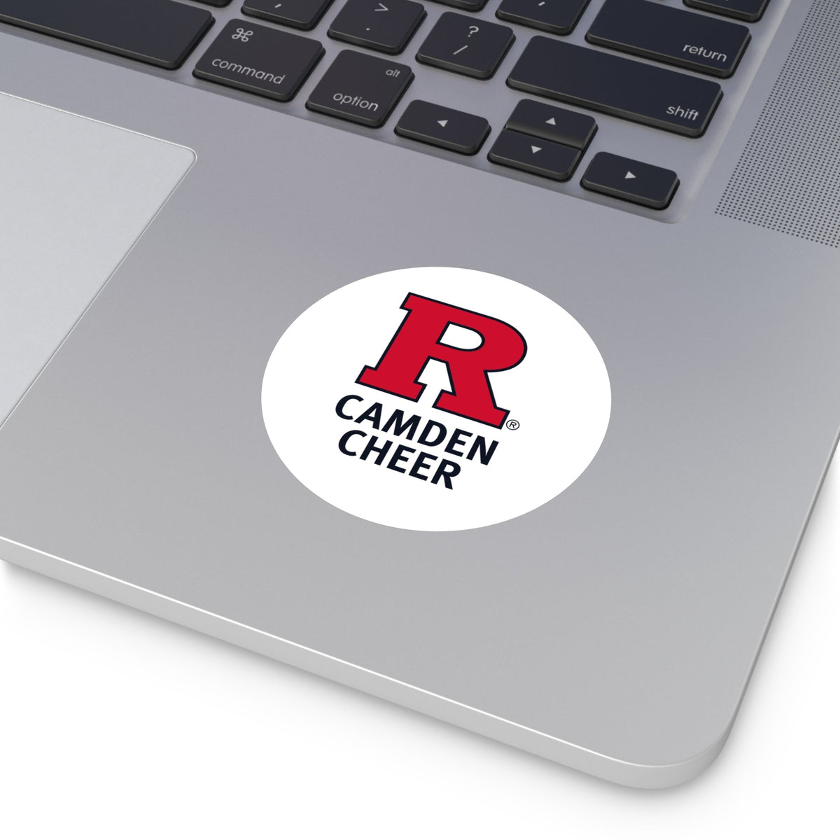 Camden Cheer Round Vinyl Sticker — Red 'R' School Logo Decal  Paper products