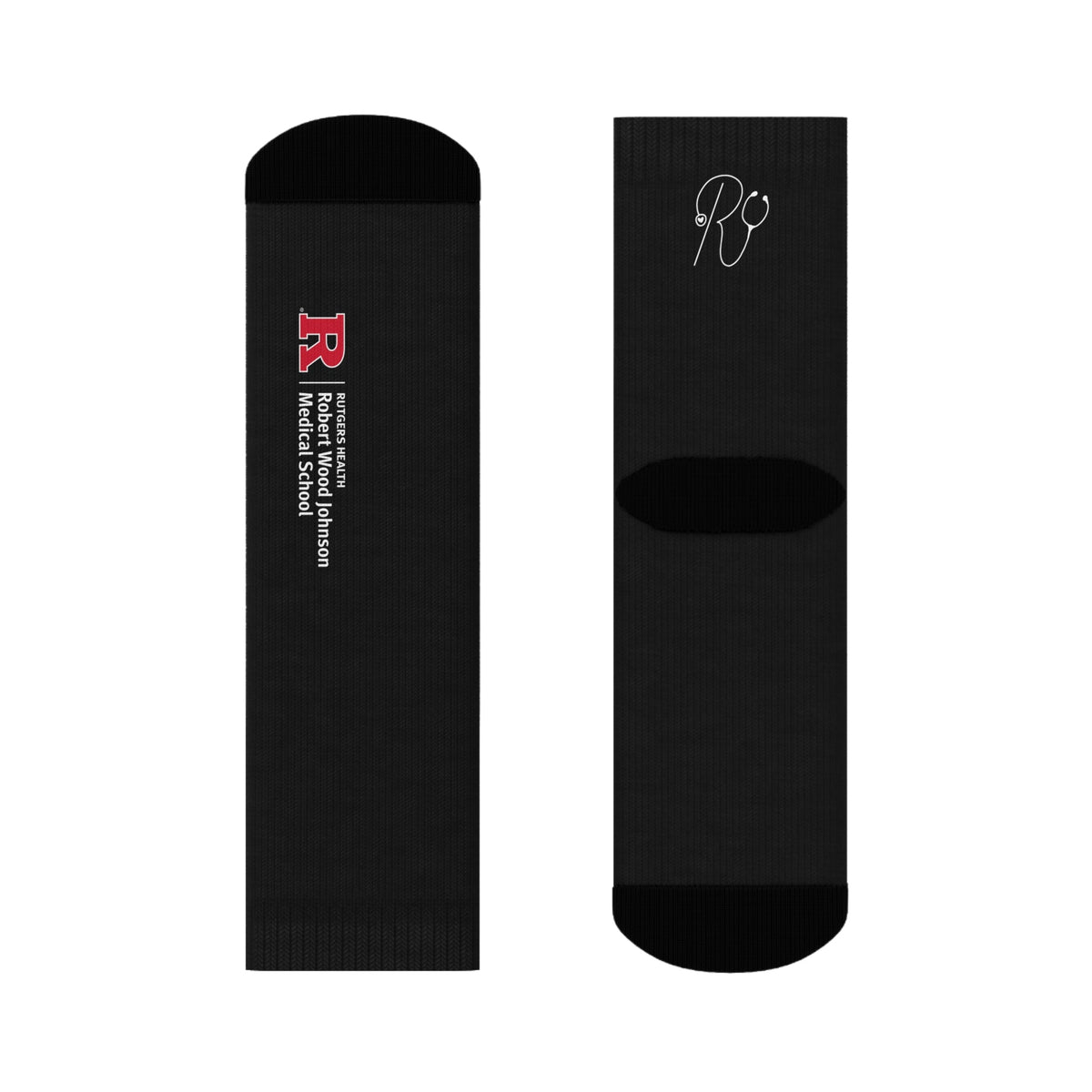 Black Crew Socks  All Over Prints