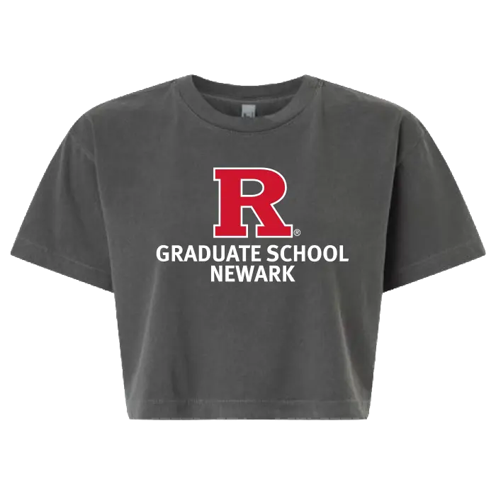 Newark Graduate School Women's Garment-Dyed Heavyweight Cropped Tee Rutgers Newark Graduate School