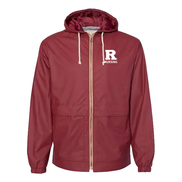 Nursing Unisex Vintage Hooded Rain Jacket Rutgers School of Nursing