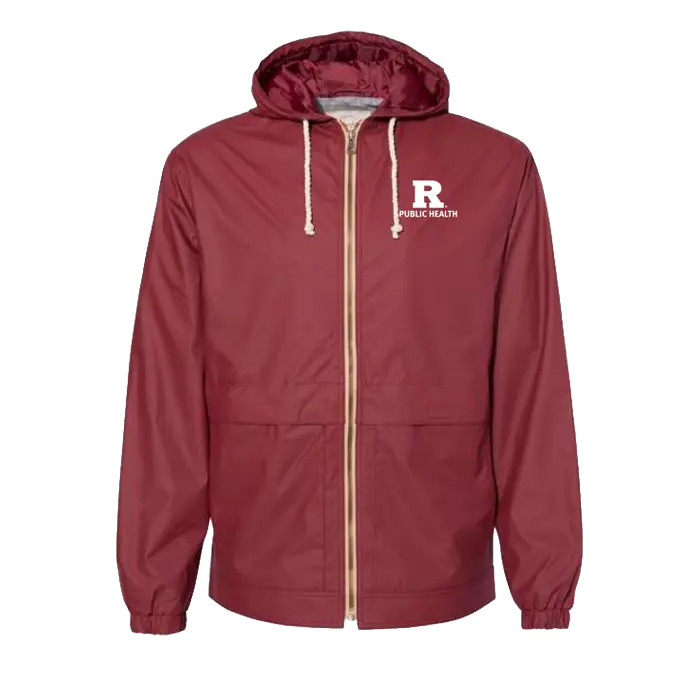 Public Health Unisex Vintage Hooded Rain Jacket Rutgers Public Health