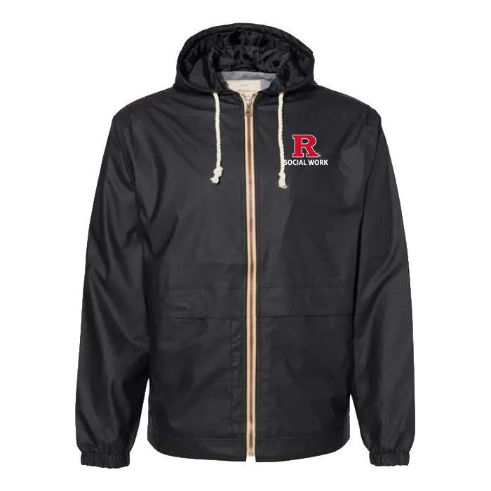 SSW Vintage Hooded Rain Jacket Rutgers SSW
