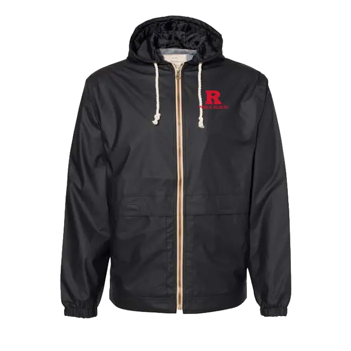 Public Health Unisex Vintage Hooded Rain Jacket Rutgers Public Health