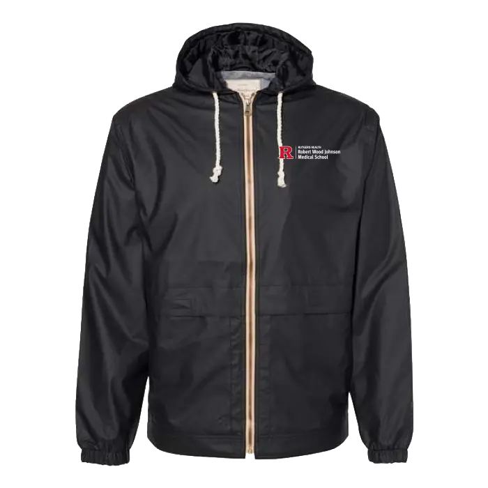 RWJMS Vintage Hooded Rain Jacket Robert Wood Johnson Medical School