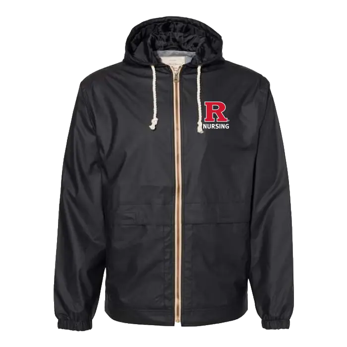 Nursing Unisex Vintage Hooded Rain Jacket Rutgers School of Nursing