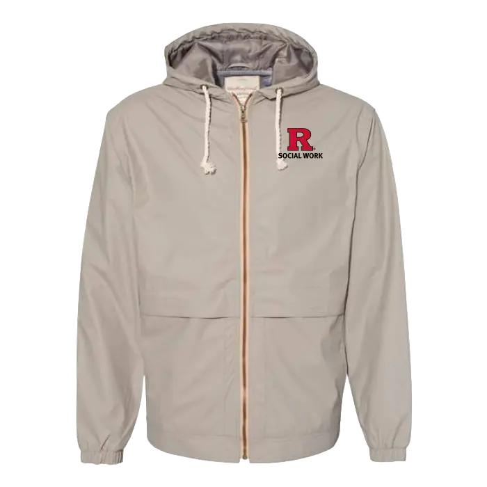 SSW Vintage Hooded Rain Jacket Rutgers SSW
