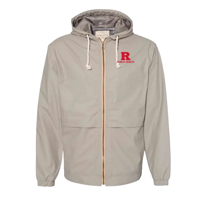 Public Health Unisex Vintage Hooded Rain Jacket Rutgers Public Health