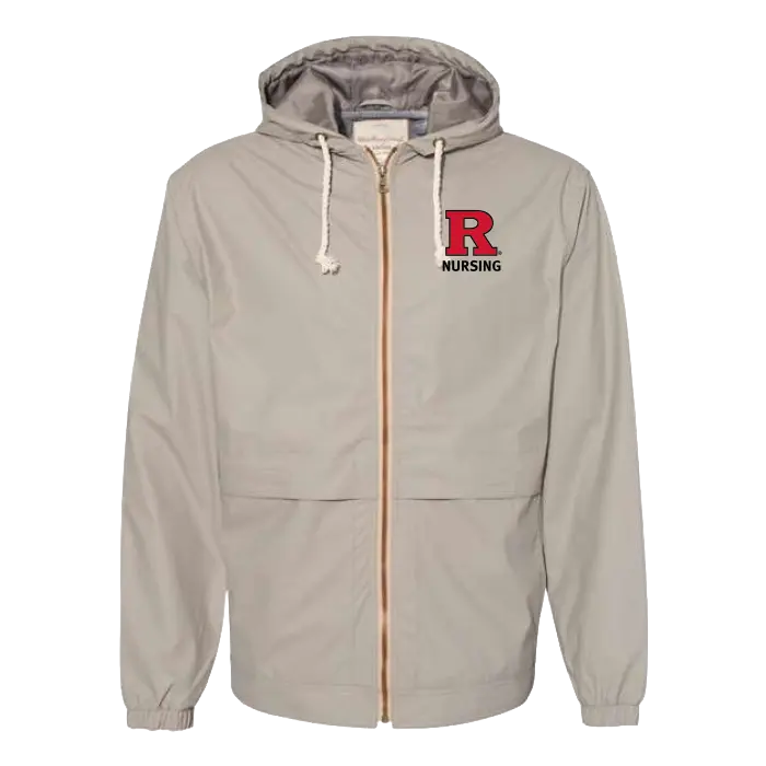 Nursing Unisex Vintage Hooded Rain Jacket Rutgers School of Nursing