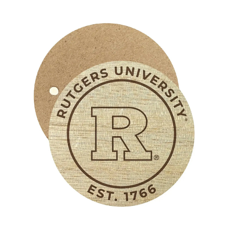 Rutgers Scarlet Knights Engraved Round Wooden 2.5" Fridge Magnet Officially Licensed Collegiate Product R & R INC.