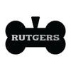 Rutgers Scarlet Knights Dog Tag Matte Black Bone-shaped Engraved Officially Licensed R & R INC.