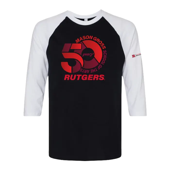 50th Anniversary Unisex Three-Quarter Sleeve Tee Mason Gross School of Arts