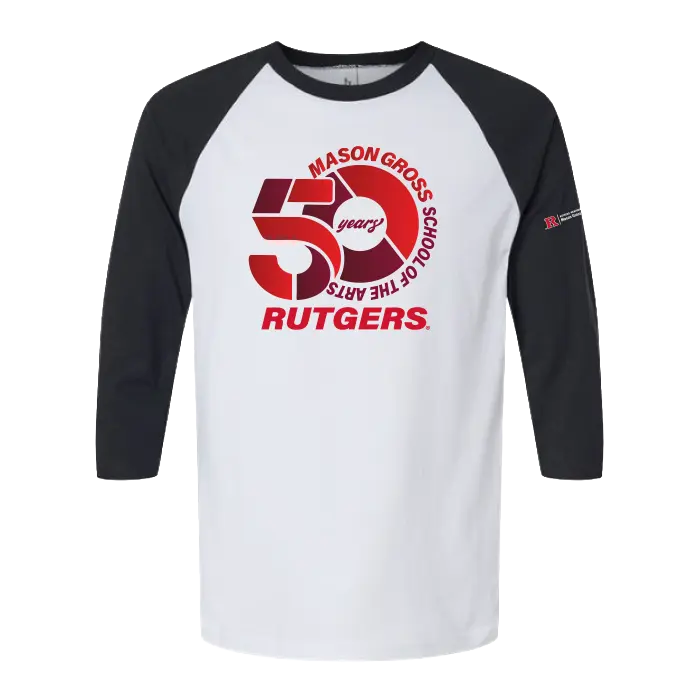 50th Anniversary Unisex Three-Quarter Sleeve Tee Mason Gross School of Arts