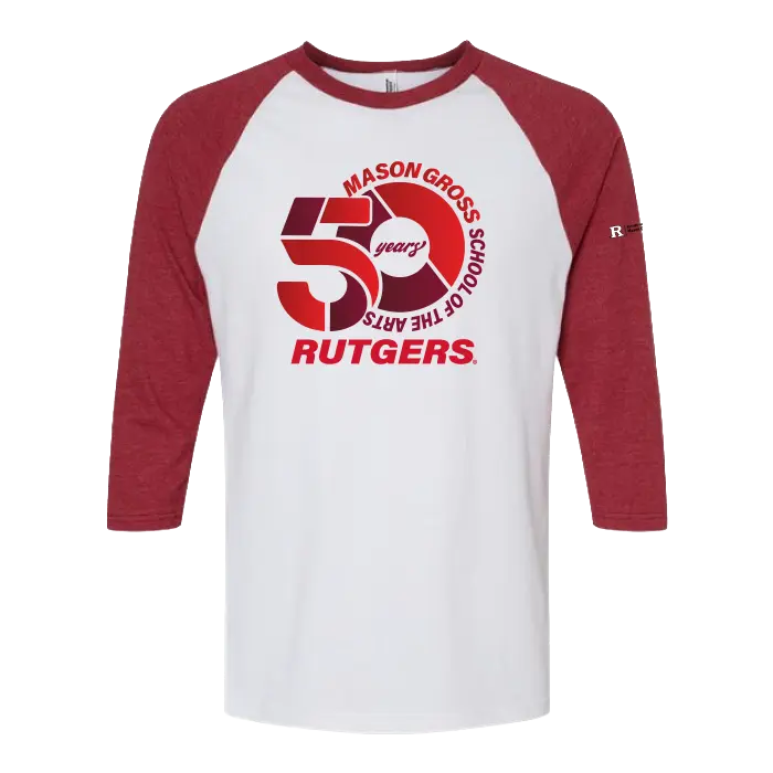 50th Anniversary Unisex Three-Quarter Sleeve Tee Mason Gross School of Arts