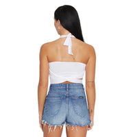 Top bandeau multiposición blanco de Rutgers