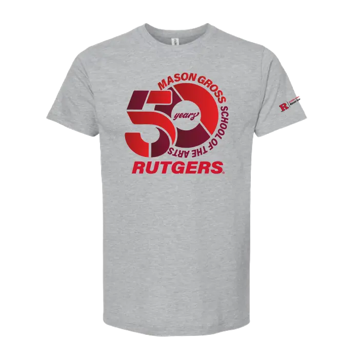50th Anniversary Unisex Fine Jersey T-Shirt Mason Gross School of Arts