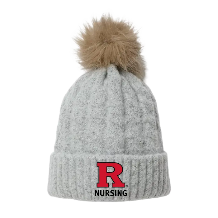 Nursing Winter Pom Pom Beanie Rutgers School of Nursing