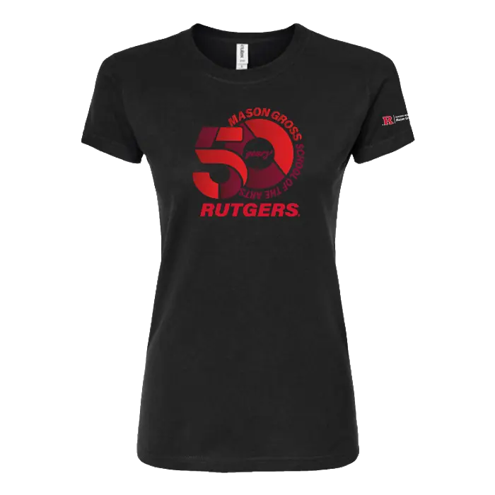 50th Anniversary Women's Fine Jersey Slim Fit T-Shirt Mason Gross School of Arts