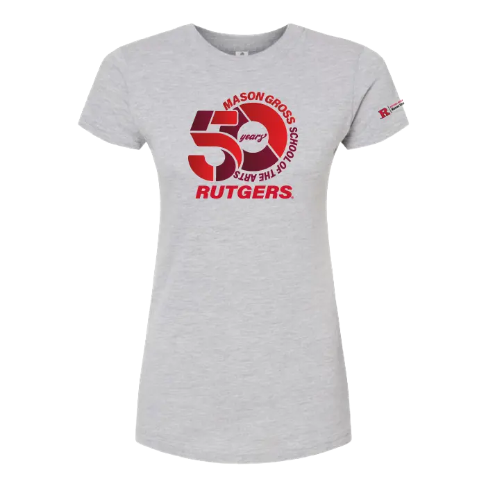50th Anniversary Women's Fine Jersey Slim Fit T-Shirt Mason Gross School of Arts