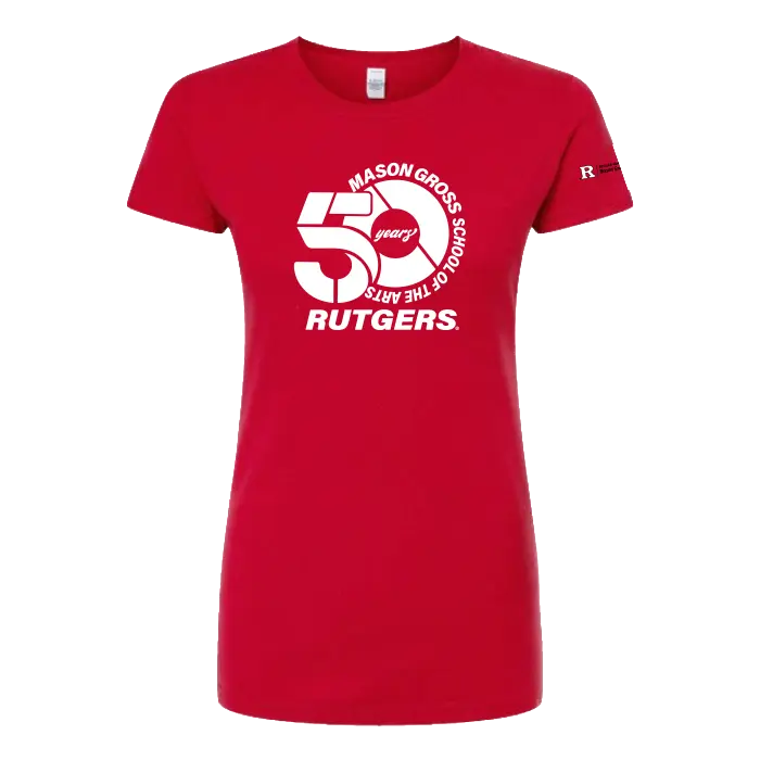 50th Anniversary Women's Fine Jersey Slim Fit T-Shirt Mason Gross School of Arts