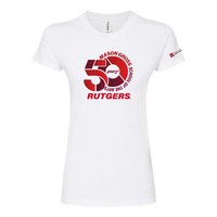 50th Anniversary Women's Fine Jersey Slim Fit T-Shirt Mason Gross School of Arts