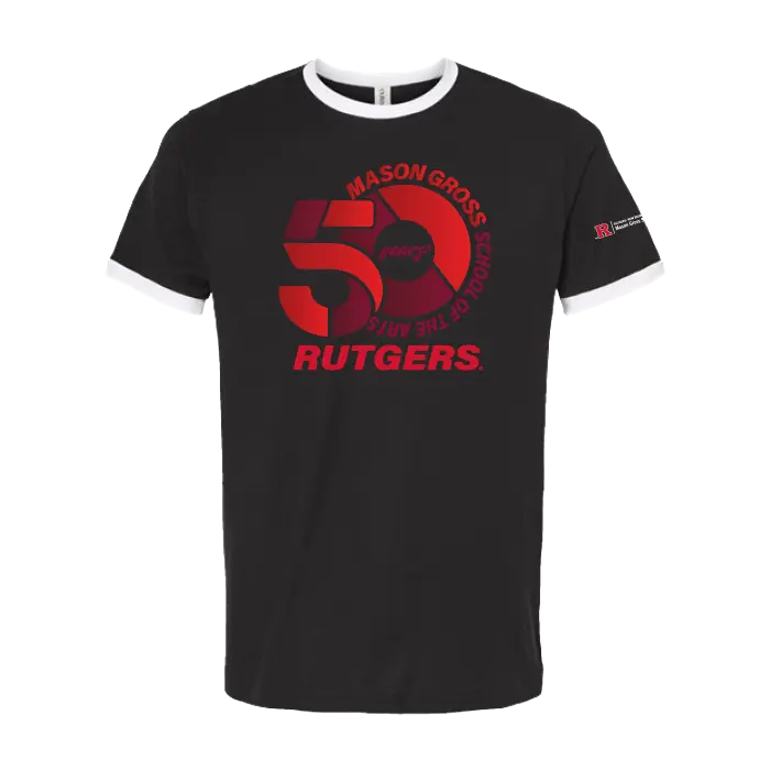 50th Anniversary Unisex Ringer T-Shirt Mason Gross School of Arts