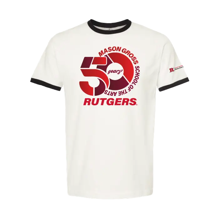 50th Anniversary Unisex Ringer T-Shirt Mason Gross School of Arts
