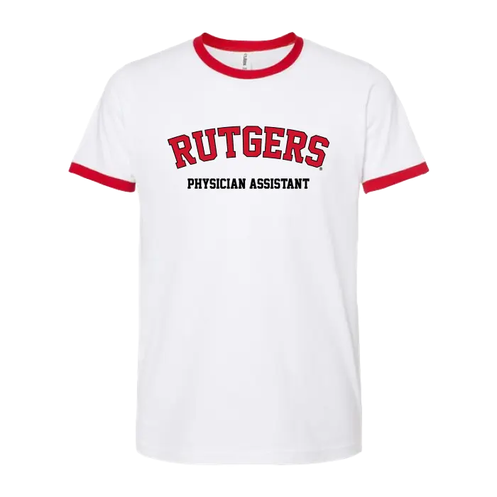 RUPASS Unisex Fine Jersey Ringer T-Shirt Rutgers Physician Assistant