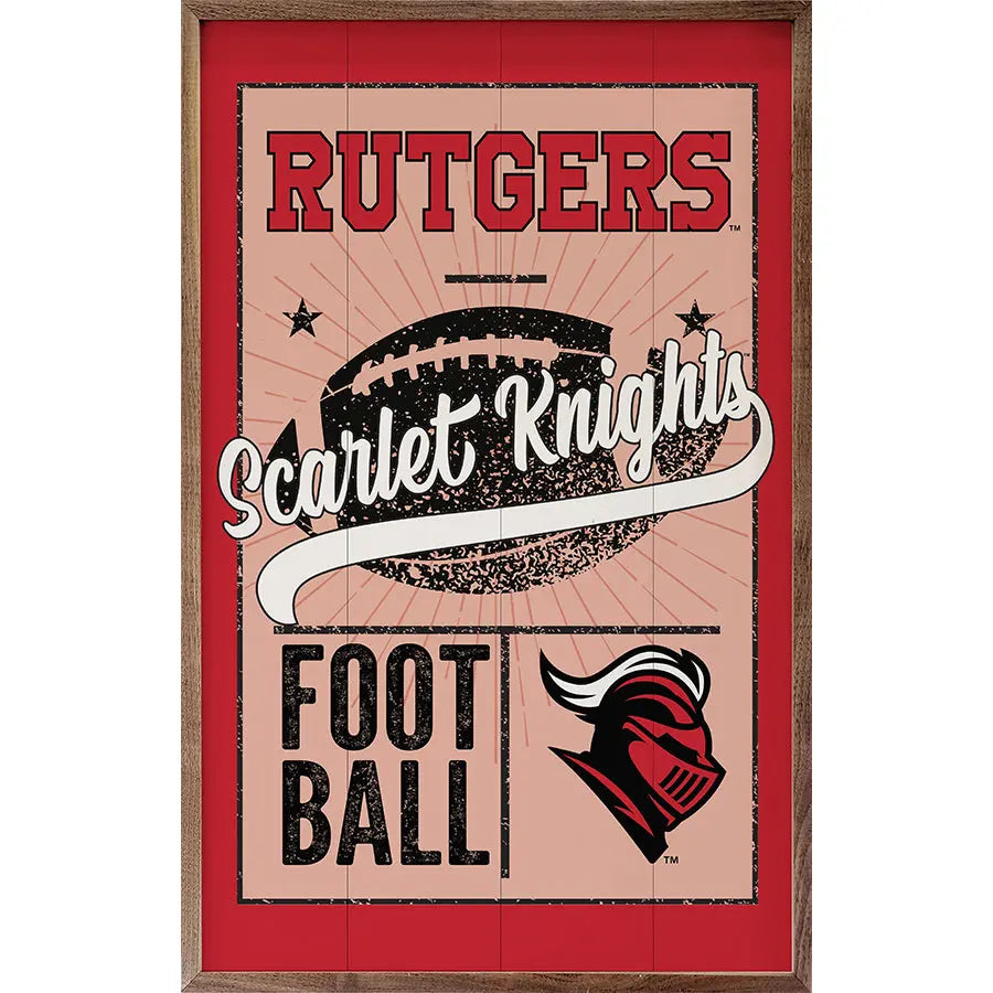 Vintage Football Poster Rutgers State University Kendrick Home
