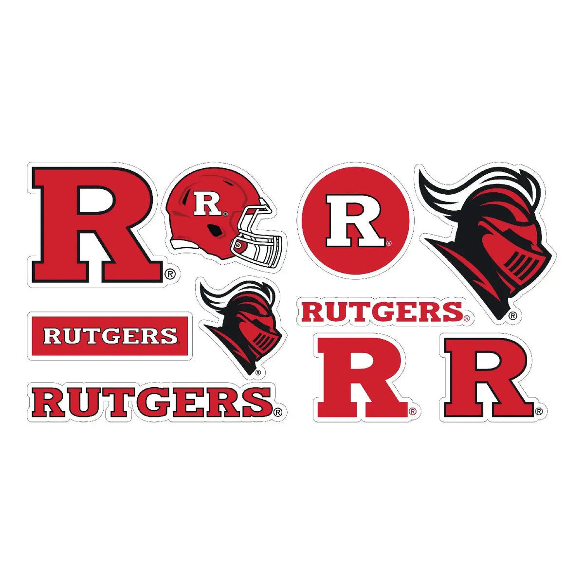 Rutgers Scarlet Knights Officially Licensed College Sticker Multipack - School Spirit Decal Set R & R INC.