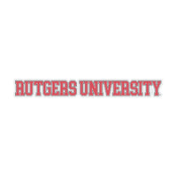 Rutgers Scarlet Knights Officially Licensed College Text Vinyl Decal – White, Clear and Holographic R & R INC.