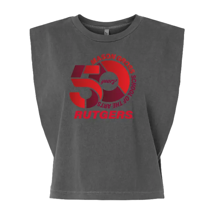 50th Anniversary Women's Heavyweight Muscle Tee Mason Gross School of Arts