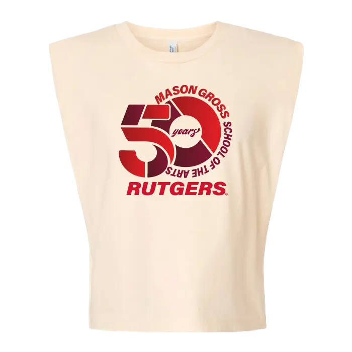 50th Anniversary Women's Heavyweight Muscle Tee Mason Gross School of Arts