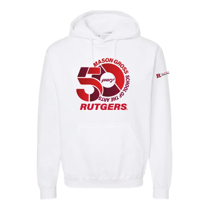 50th Anniversary Unisex Fleece Hooded Sweatshirt Mason Gross School of Arts