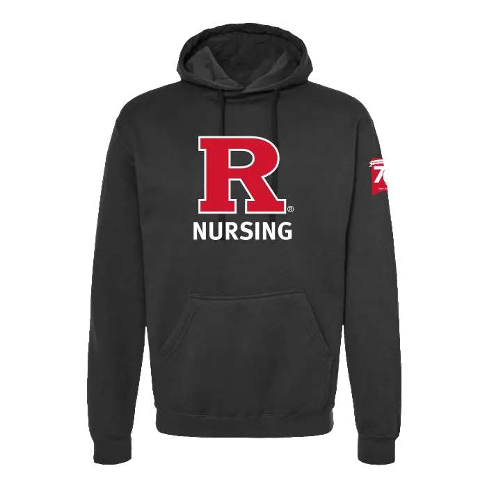 70th Anniversary of Nursing Unisex Fleece Hooded Sweatshirt Rutgers School of Nursing