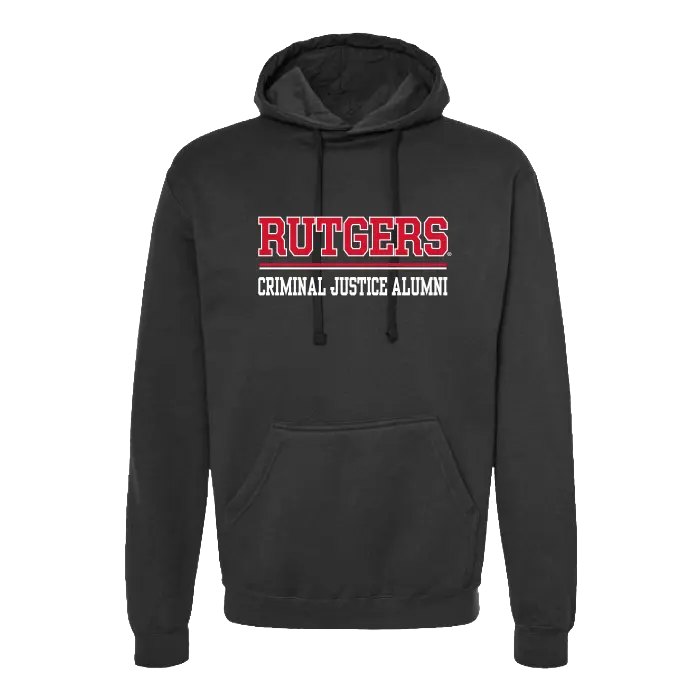Criminal Justice Alumni Unisex Fleece Hooded Sweatshirt Rutgers Criminal Justice