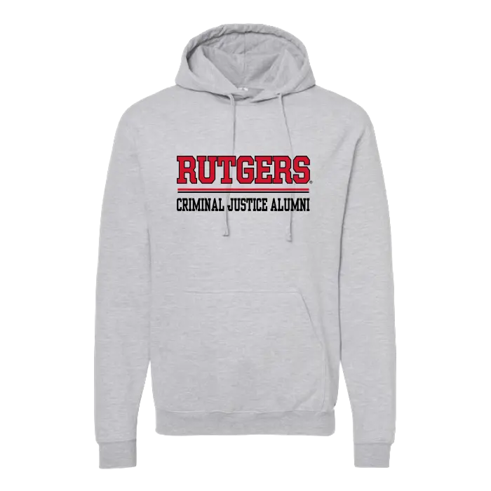 Criminal Justice Alumni Unisex Fleece Hooded Sweatshirt Rutgers Criminal Justice