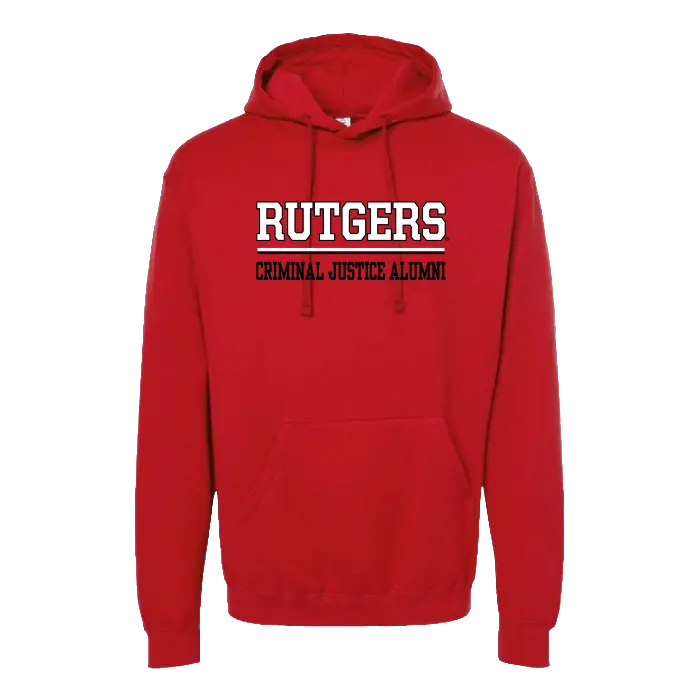 Criminal Justice Alumni Unisex Fleece Hooded Sweatshirt Rutgers Criminal Justice