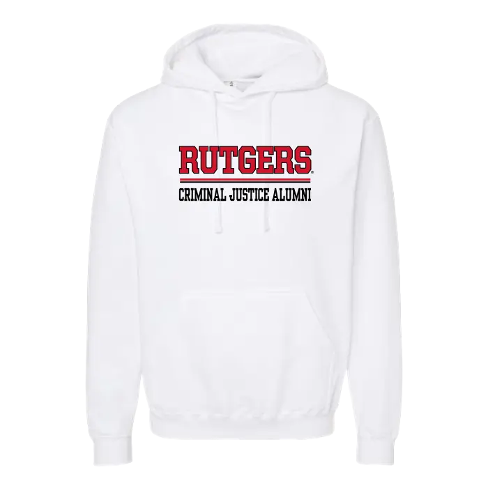 Criminal Justice Alumni Unisex Fleece Hooded Sweatshirt Rutgers Criminal Justice