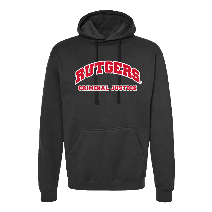 Criminal Justice Applique Fleece Hooded Sweatshirt  Outerwear
