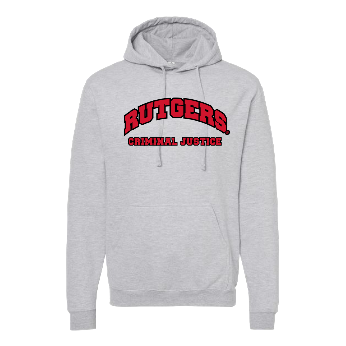 Criminal Justice Applique Fleece Hooded Sweatshirt  Outerwear