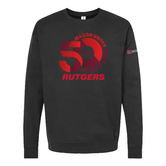 50th Anniversary Unisex Fleece Crewneck Sweatshirt Mason Gross School of Arts