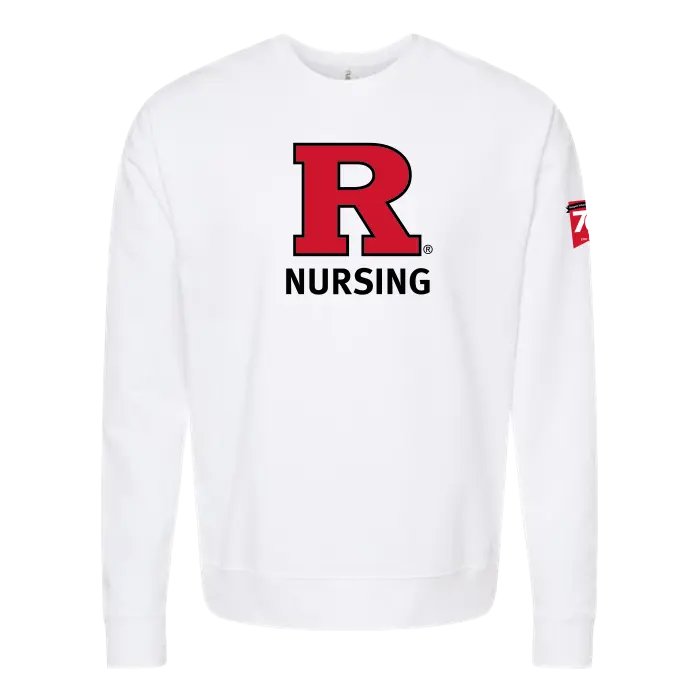 70th Anniversary of Nursing Unisex Fleece Crewneck Sweatshirt Rutgers School of Nursing