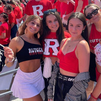 Top retro de un solo hombro de Rutgers