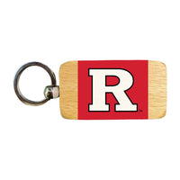 Rutgers Scarlet Knights 2.5 x 1-Inch Wooden Keychain Officially Licensed Collegiate Product R & R INC.
