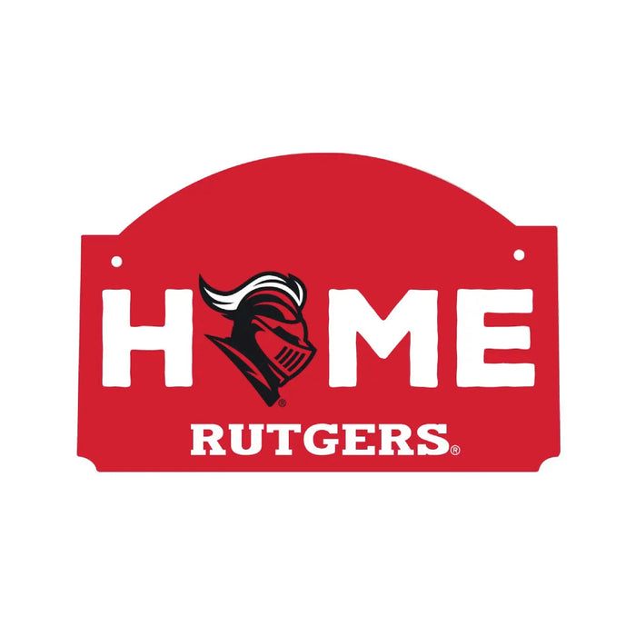 Rutgers Scarlet Knights Wood Sign Flat with String Officially Licensed Collegiate Product R & R INC.