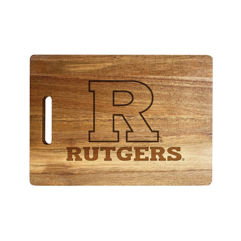 Rutgers Scarlet Knights Classic Acacia Wood Cutting Board - Small Corner Logo