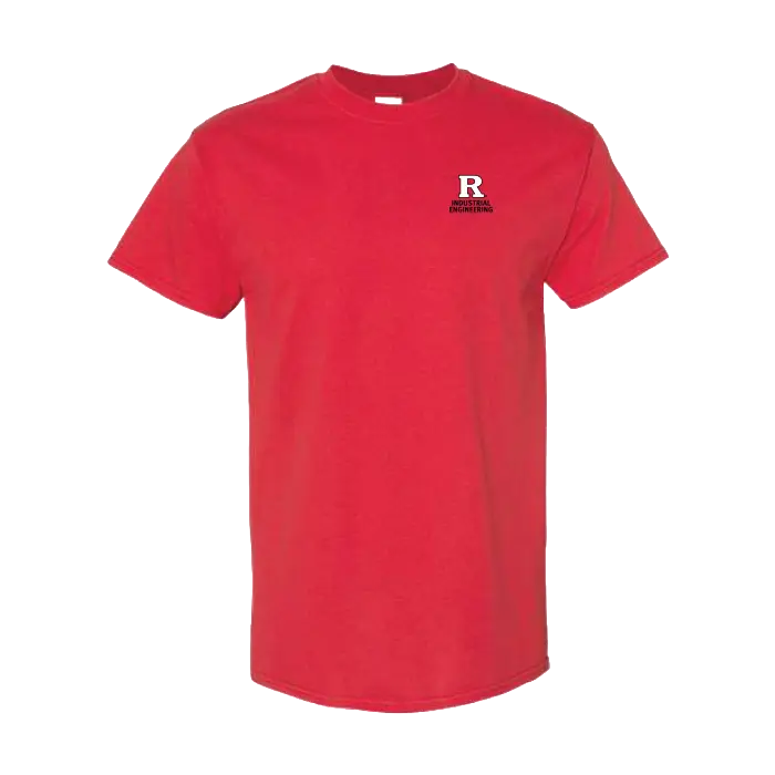 Industrial Engineering Left Chest Unisex Heavy Cotton T-Shirt Rutgers Industrial Engineering