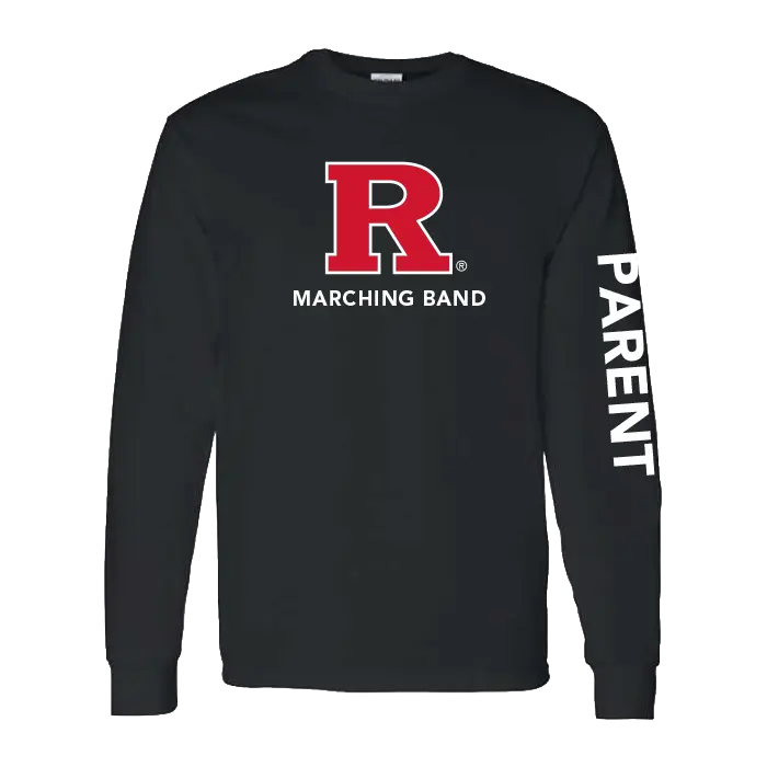 Marching Band Parent Unisex Heavy Cotton Long Sleeve T-Shirt Rutgers Marching Band